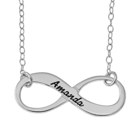 Vintage Name Infinity Necklace in 925 Sterling Silver