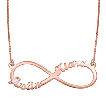 Infinity Name Necklace in 18K Rose Gold Plating