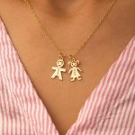 Personalized Horizontal Mother’s Necklace with Kids-1