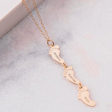 Vertical Baby Feet Necklace-4
