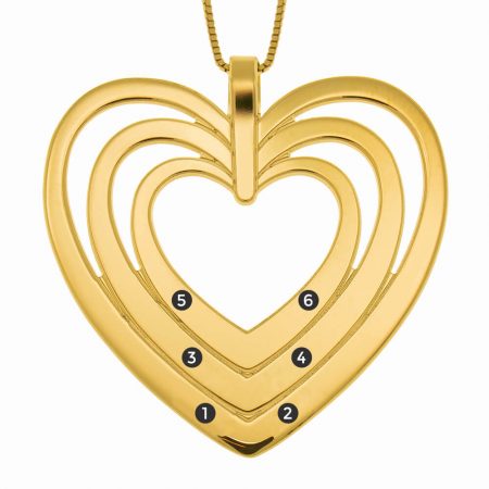 Engraved Family Heart Necklace-5