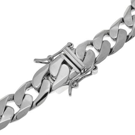Inlay Gourmette Bracelet For Men-2 in 925 Sterling Silver