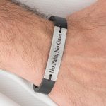 Personalized Leather Bracelet with Stainless Steel-4