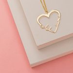 Arabic Couple Heart Name Necklace-2