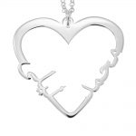 Arabic Couple Heart Name Necklace