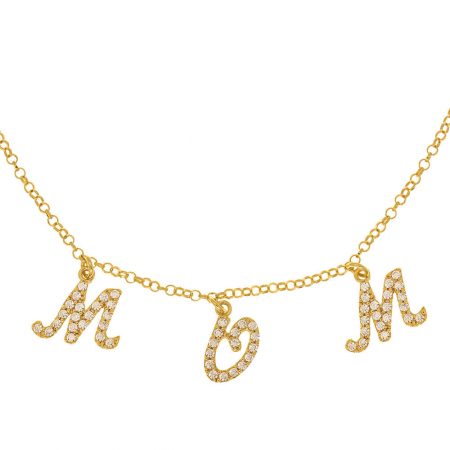 Letter Name Necklace in 18K Gold Plating