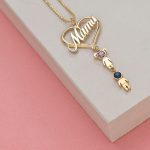 Mama Necklace with Birthstones-3