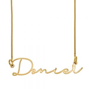 Signature Name Necklace gold