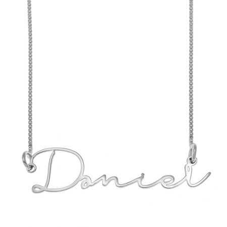 Personalized Name Signature Necklace in 925 Sterling Silver