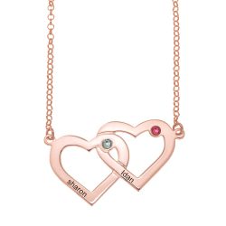 Two Intertwined Hearts Necklace