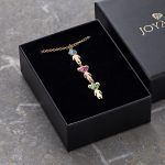Vertical Birthstone Kids Charms Necklace-4