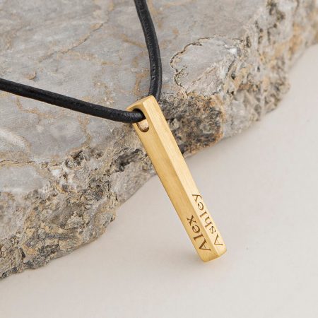 Men's Personalized Bar Necklace-2
