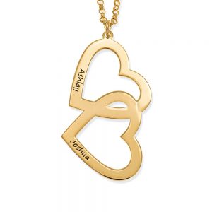 Heart in Heart Necklace gold