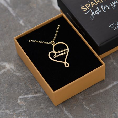 Written With Love Heart Names Necklace-3