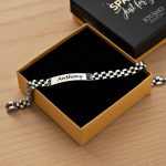 Stainless Steel Men's Bracelet with Engraving-3