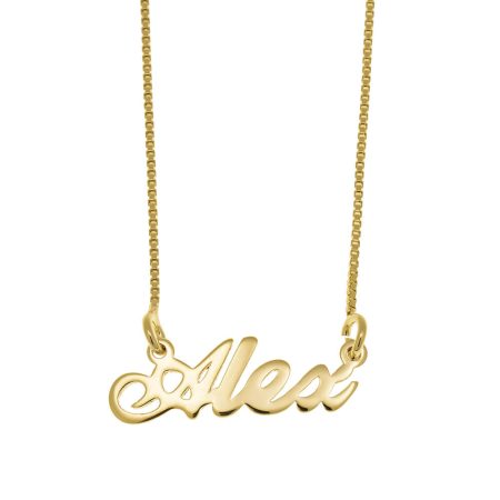 Alex Name Necklace in 18K Gold Plating