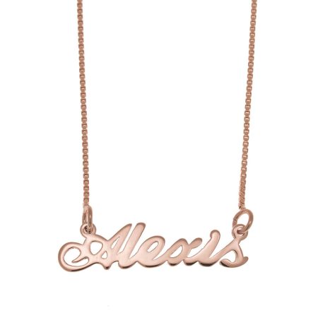 Alexis Name Necklace in 18K Rose Gold Plating
