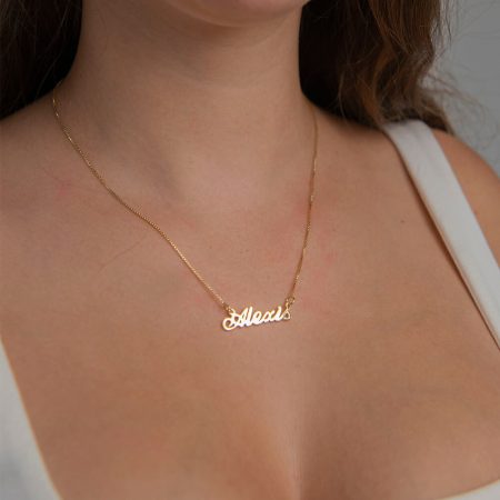 Alexis Name Necklace-2 in 18K Gold Plating