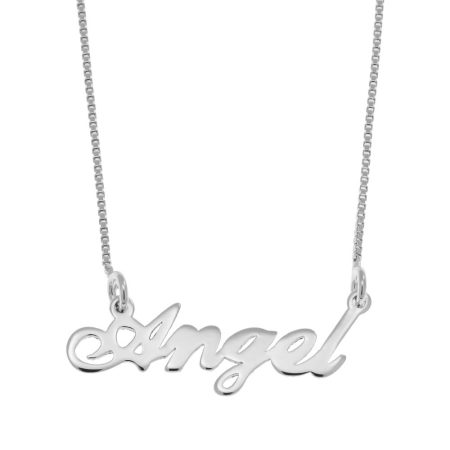 Angel Name Necklace in 925 Sterling Silver