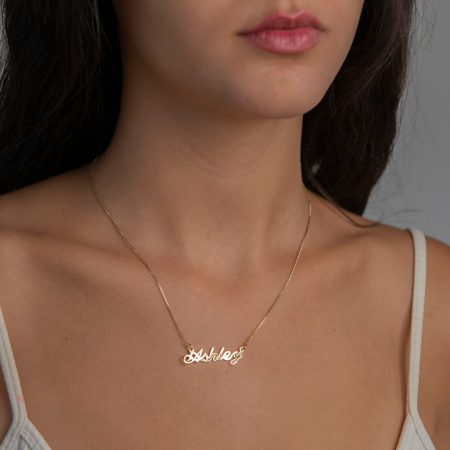 Ashley Name Necklace-2 in 18K Gold Plating