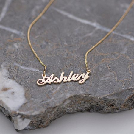 Ashley Name Necklace-3 in 18K Gold Plating