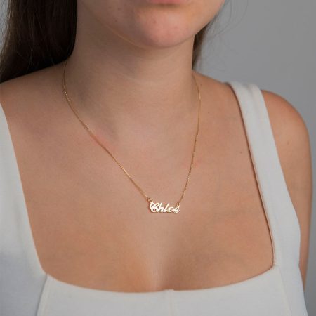 Chloe Name Necklace-2 in 18K Gold Plating