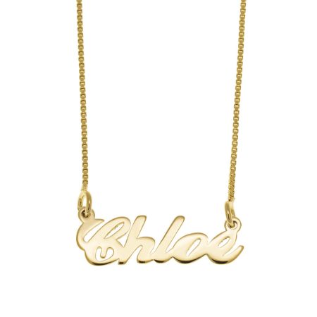 Chloe Name Necklace in 18K Gold Plating