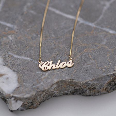 Chloe Name Necklace-3 in 18K Gold Plating