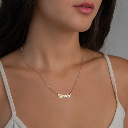 Emily Name Necklace-2 in 18K Gold Plating