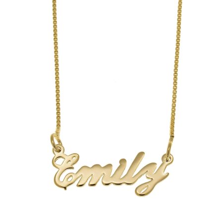 Emily Name Necklace in 18K Gold Plating