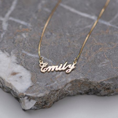 Emily Name Necklace-3 in 18K Gold Plating