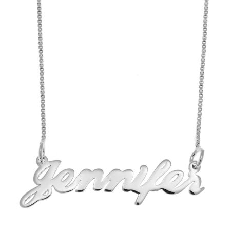 Jennifer Name Necklace in 925 Sterling Silver