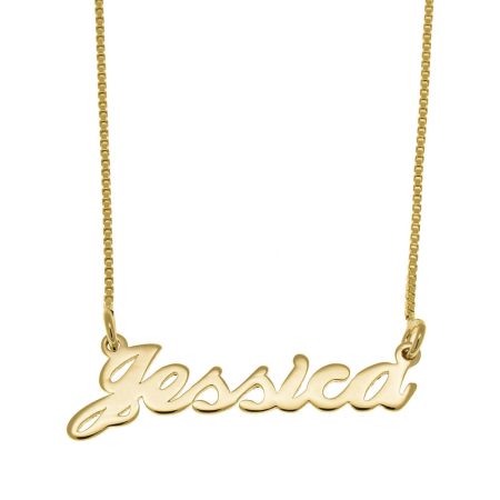 Jessica Name Necklace in 18K Gold Plating