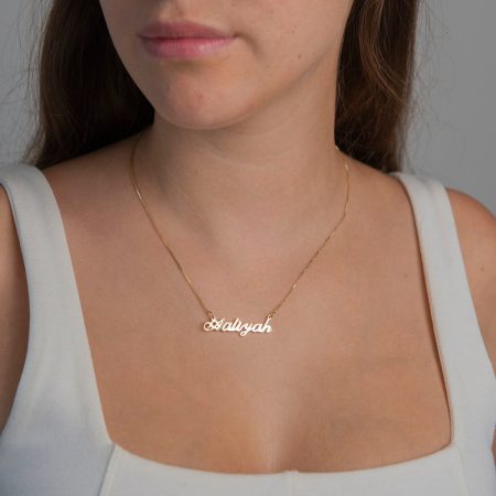 Aaliyah Name Necklace-2 in 18K Gold Plating