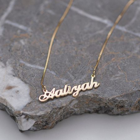Aaliyah Name Necklace-3 in 18K Gold Plating