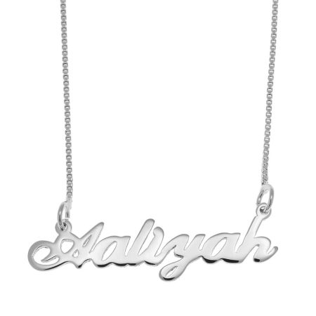 Aaliyah Name Necklace in 925 Sterling Silver