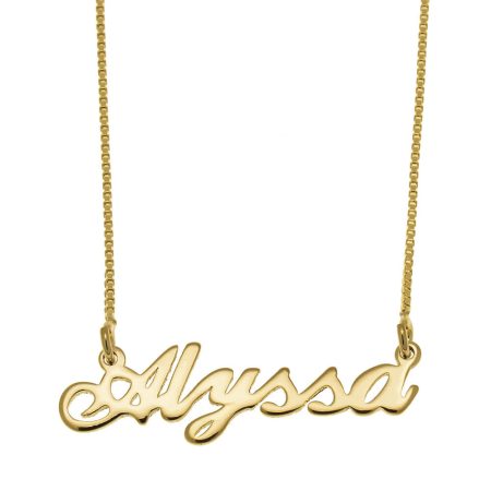 Alyssa Name Necklace in 18K Gold Plating