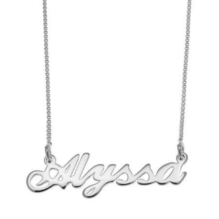 Alyssa Name Necklace in 925 Sterling Silver