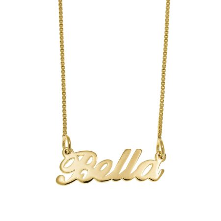 Bella Name Necklace in 18K Gold Plating