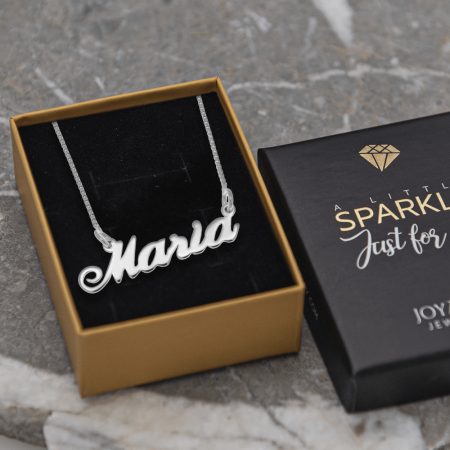 Maria Name Necklace-2 in 925 Sterling Silver