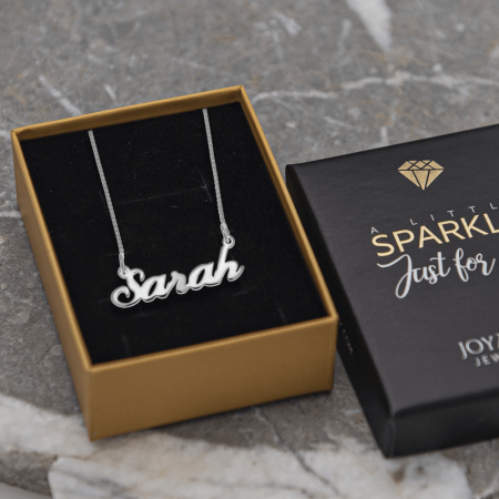 Sarah Name Necklace-2 in 925 Sterling Silver