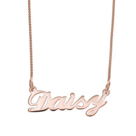 Daisy Name Necklace in 18K Rose Gold Plating