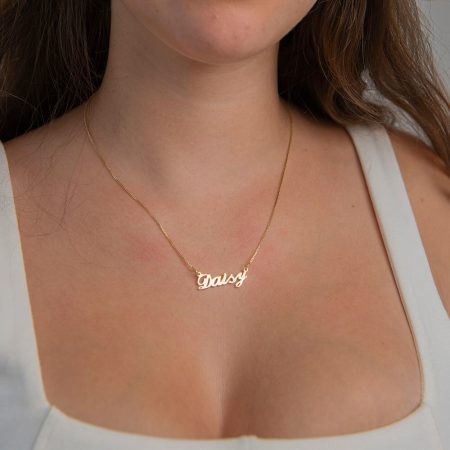 Daisy Name Necklace-2 in 18K Gold Plating