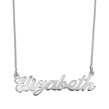 Elizabeth Name Necklace in 925 Sterling Silver