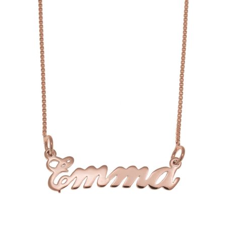 Emma Name Necklace in 18K Rose Gold Plating