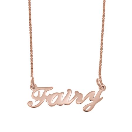 Fairy Name Necklace in 18K Rose Gold Plating