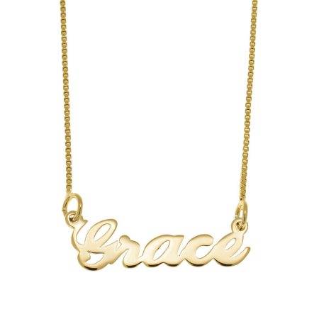 Grace Name Necklace in 18K Gold Plating