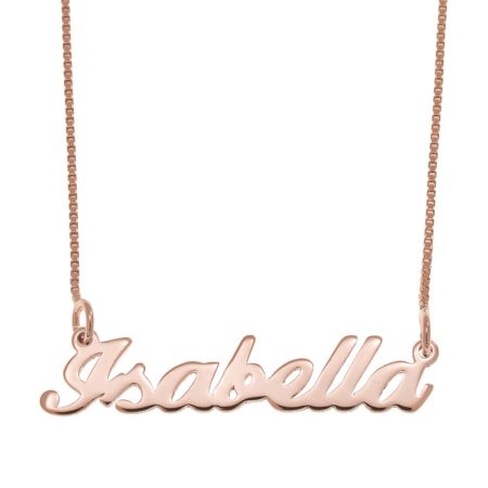 Isabella Name Necklace in 18K Rose Gold Plating