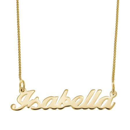 Isabella Name Necklace in 18K Gold Plating