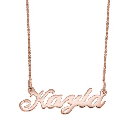 Kayla Name Necklace in 18K Rose Gold Plating